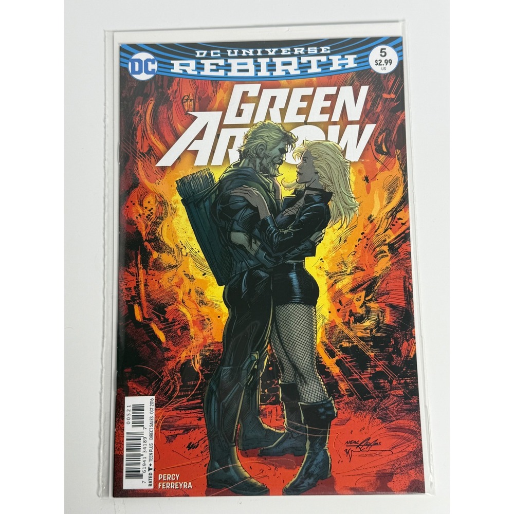 Green Arrow 5 DC Rebirth 2016 Neal Adams Cover Black Canary Oliver Queen Percy